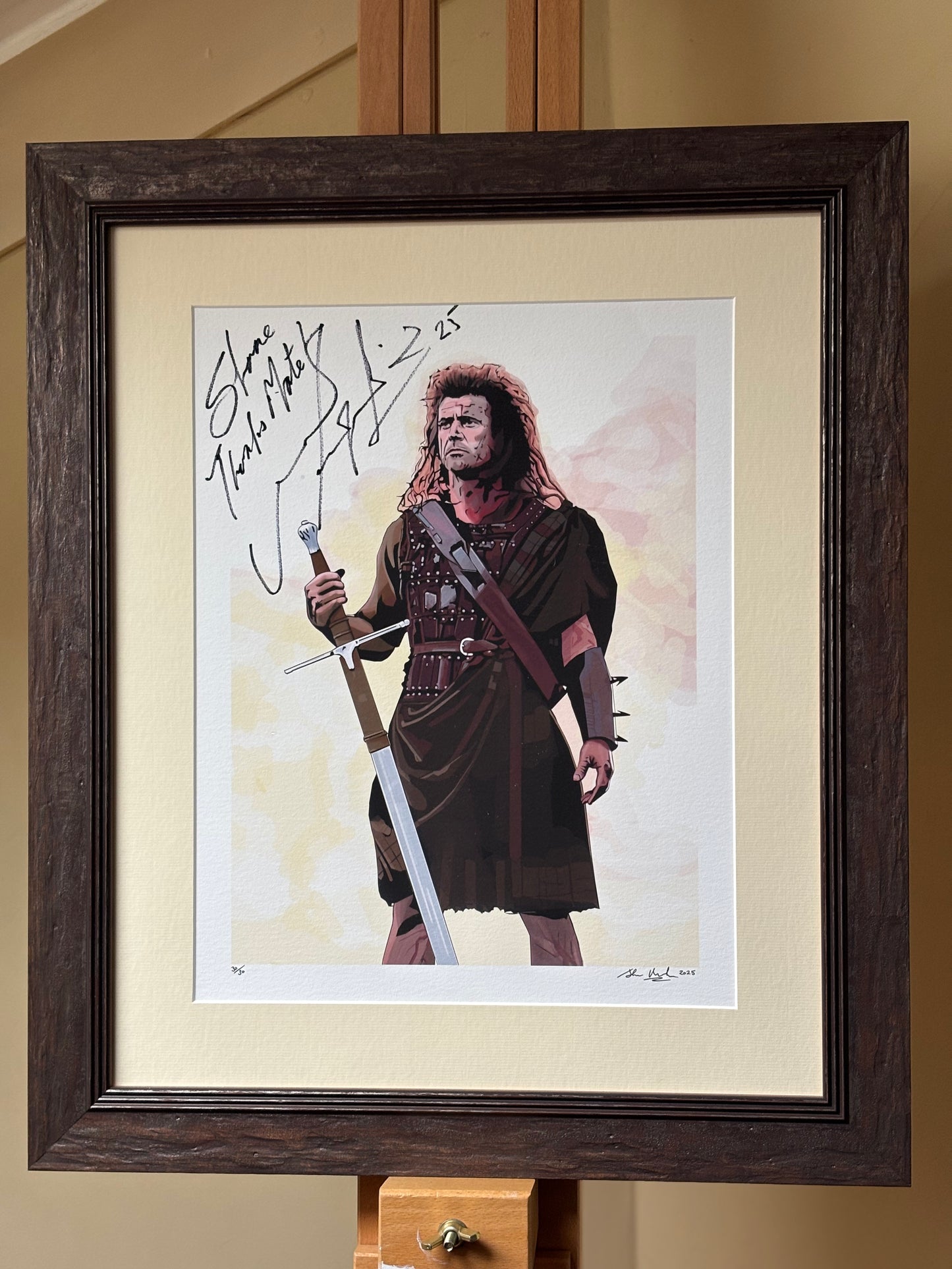 Freedom! 30th Anniversary of Braveheart Portrait of William Wallace (Mel Gibson)