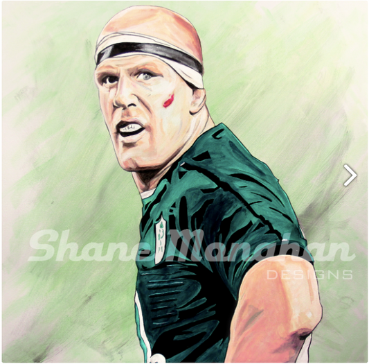 Paul O'Connell painting by Shane Monahan Designs